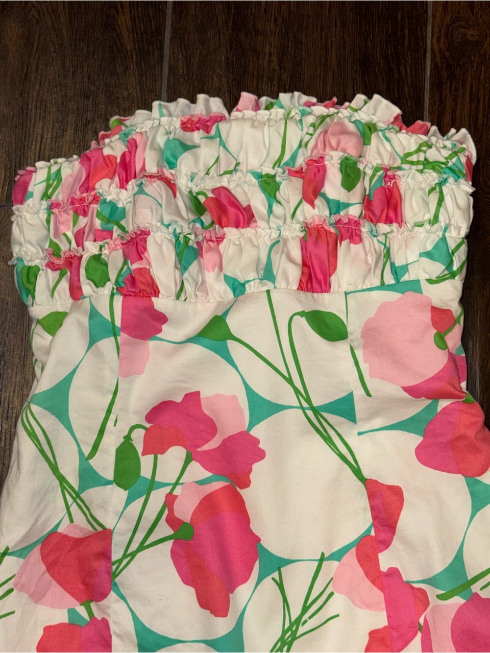 Lilly Pulitzer Franco strapless dress White had me a blast dress Sz 8 EUC - Picture 8 of 15